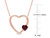 1/2 Carat (ctw) Garnet Open Heart Pendant Necklace in 10K Pink Gold with chain