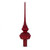 Bejeweled Chandelier on Red Glass Christmas Tree Topper 11 Inches