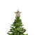 10" Lighted Brown Star with Cut-Out Design Christmas Tree Topper - Clear Lights