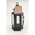 8.9" Black and Clear Contemporary Stagecoach Lantern