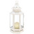 10.5" White and Clear Floral Cutouts Victorian Lantern