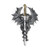 12.25" Gray and Gold Contemporary Dragon Dagger Wall Plaque