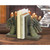 8" Olive Green and Brown Fierce Dragon Bookends