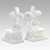 9.75" White Distressed Finish Fleur-De-Lis Bookends