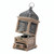 14.25" Black and Brown Large Flip-Top Wooden Lantern