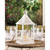 11.5" Daisy White Contemporary Candle Lantern
