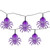 10ct Purple Battery Operated LED Spider Halloween Lights - 4.6 ft Black Wire