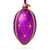 Pearls On Purple Guilloche Glass Egg Christmas Ornament