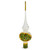 Embossed Multicolored Embossed Flowers on White Glass Christmas Tree Topper 11 Inches