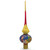 Nativity Scene on Matte Red Glass Christmas Tree Topper 11 Inches