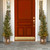 4’ Pre-Lit Potted Lehigh Valley Entrance Tree with Clear Lights – Set of Two