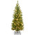 4.5’ Pre-lit Kingswood Fir Pencil Artificial Christmas Tree, Clear Lights