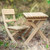 The Queen's Treasures 18 Inch Doll Folding Wood Camp Table and One Chair