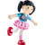 HABA Little Friends Lara - 4" Bendy Doll Figure with Black Pigtails and Asian Skin Tone