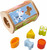 HABA Snack Stack Sorting Box - Five Sided Wooden Shape Sorter Matches Animals to Their Favorite Foods