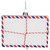3.5" White Envelope  "USPS Dear Santa" With Stripes Glass Christmas Ornament