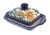 Blue Rose Polish Pottery Autumn Burst Butter Dish