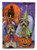 Caroline's Treasures PPP3241GF Yorkie Halloween Haunted House Flag Garden Size , Small, multicolor