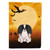 Halloween Pekingnese Black White Flag Canvas House Size BB4371CHF