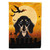 Halloween Smooth Black and Tan Dachshund Flag Canvas House Size BB1773CHF