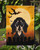 Caroline's Treasures BB1773GF Halloween Smooth Black and Tan Dachshund Flag Garden Size , Small, multicolor