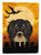 Caroline's Treasures BB1771GF Halloween Longhair Black and Tan Dachshund Flag Garden Size , Small, multicolor