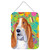 Caroline's Treasures SS4873DS1216 Basset Hound Easter Eggtravaganza Aluminium Metal Wall or Door Hanging Prints, 12x16, multicolor