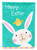 Caroline's Treasures VHA3032GF Happy Easter Rabbit Flag Garden Size , Small, multicolor