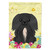 Easter Eggs Pekingnese Black Flag Canvas House Size BB6107CHF
