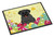 Easter Eggs Pug Black Door Mat, Indoor Rug or Outdoor Welcome Mat 24x36 Doormat BB6006JMAT