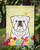 Caroline's Treasures BB1902GF White English Bulldog  Easter Egg Hunt Flag Garden Size , Small, multicolor