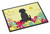 Easter Eggs Black Labrador Door Mat, Indoor Rug or Outdoor Welcome Mat 24x36 Doormat BB6057JMAT