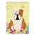Easter Eggs English Bulldog Fawn White Flag Canvas House Size BB6125CHF