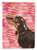 Caroline's Treasures BB9475GF Black and Tan Dachshund Love Flag Garden Size , Small, multicolor