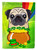 Fawn Pug St. Patrick's Day Flag Canvas House Size BB2006CHF