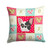 French Bulldog Love Fabric Decorative Pillow CK5200PW1414