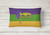 Mardi Gras Throw Pillow Outdoor Fabric Decorative Pillow Mardi Gras Mask on Stick Design