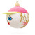 Girl in the Hat Glass Ball Christmas Ornament 3.25 Inches