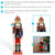 Sunnydaze Roderick the Ruler Indoor Decorative Traditional Christmas Wooden Nutcracker Statue, 15-Inch