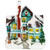 LED Lighted Snowy House Christmas Village Decoration - 5.5" - Green