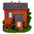 LED Lighted Colonial House Christmas Village Decoration - 4.5"