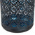 7" Black Integrated Floral LED Solar Outdoor Lantern with Handle