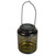 7" Black Diamond Cut Out LED Outdoor Solar Lantern with Handle