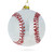 Baseball Glass Christmas Ornament