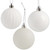 Sunnydaze Indoor Christmas Holiday Tree Shatterproof Bauble Ball Ornaments with Hooks - 2" - White - 25pc