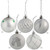 Sunnydaze Indoor Christmas Holiday Tree Shatterproof Glitter Ball Ornaments with Hooks - 2" - White and Silver - 30pc