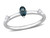 1/3 Carat (ctw) London Blue Topaz Ring in 10K White Gold with White Topaz - 08DLG1005509BTW-6