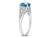 1 5/8 Carat (ctw) London Blue Topaz Ring in 10K White Gold with Diamonds - 08DLG1005533BTW-6