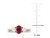 1.90 Carat (ctw) Lab-Created Ruby and White Sapphire Bridal Engagement Wedding Ring Set 10K Yellow Gold - 08DLG1005549CRUW-7.5