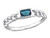 3/8 Carat (ctw) London Blue Topaz Link Ring in 10K White Gold - 08DLG1005570BTW-8